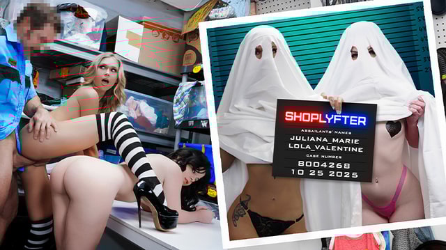 Lola Valentine And Juliana Marie Ghost Sheets Won’t Hide Their Tits Much Longer