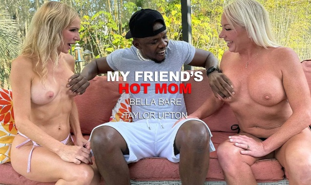 MyFriendsHotMom – Bella Bare And Taylor Upton – Sexy Milf’s Give Son’s Friend A High Intensity Workout