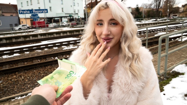 PublicAgent – Sunflower Doll – Pretty British Blonde Facial